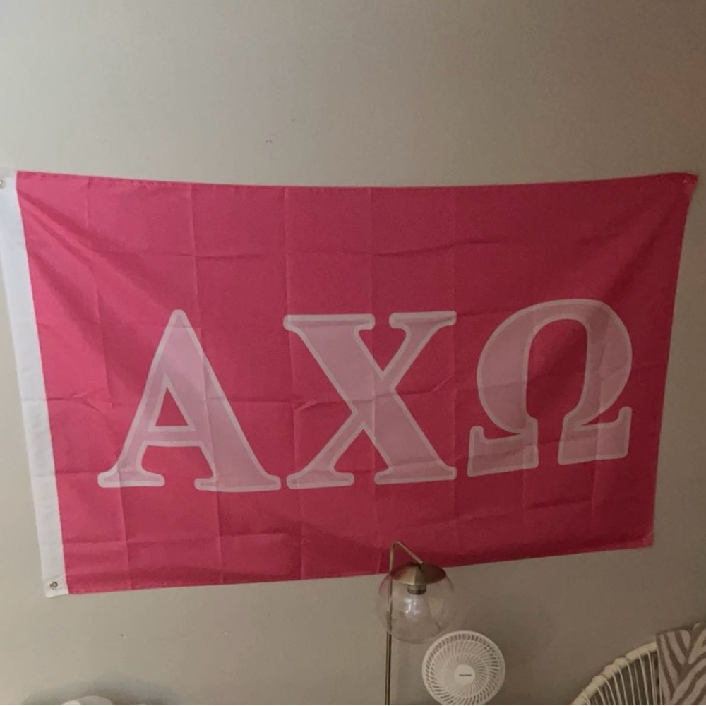 Hot pink Alpha Chi Omega flag